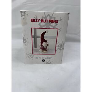 Department 56 Billy Buttons Santa riding Snowboard Sled Christmas Ornament